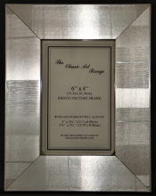 G Range - Flat Check Silver Picture Frame