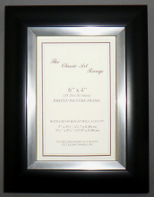 G Range - Dome Silver on Black Photo Picture Frame